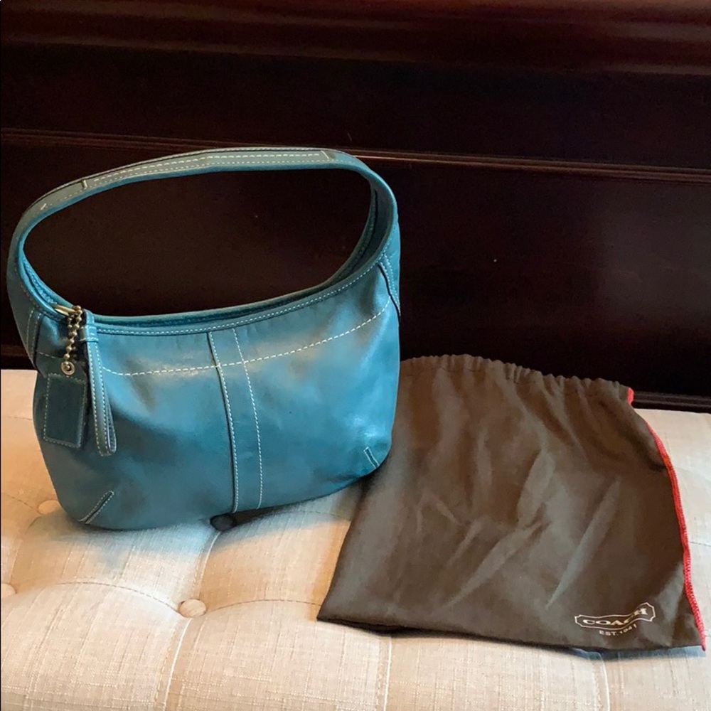 Blue Coach bag